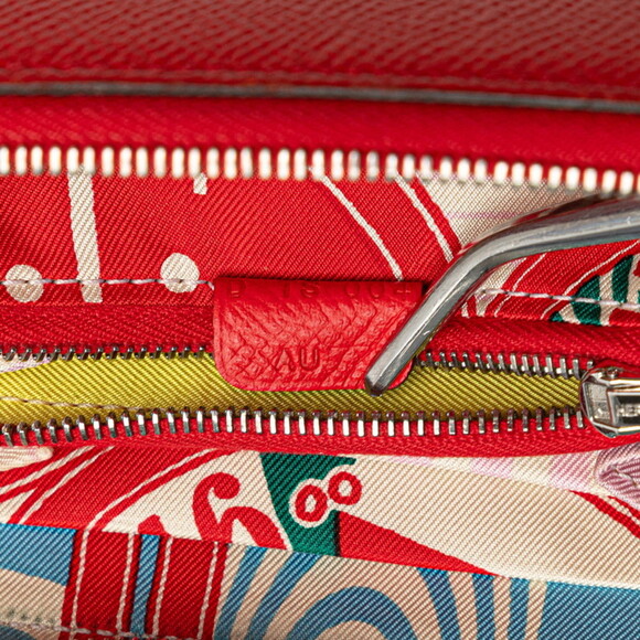 Herms Azap Compact Silk In Silver Hardware Bifold